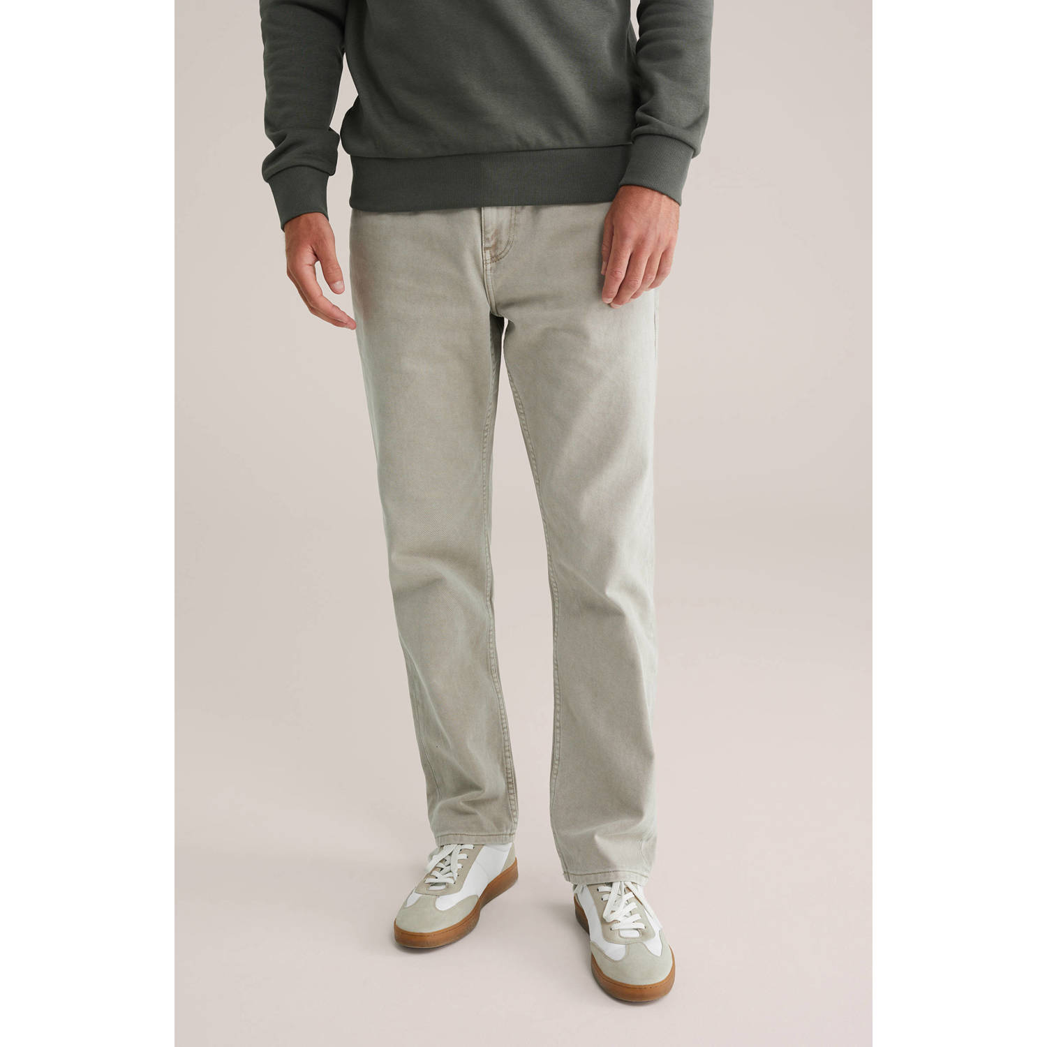 WE Fashion Blue Ridge regular fit jeans grey taupe