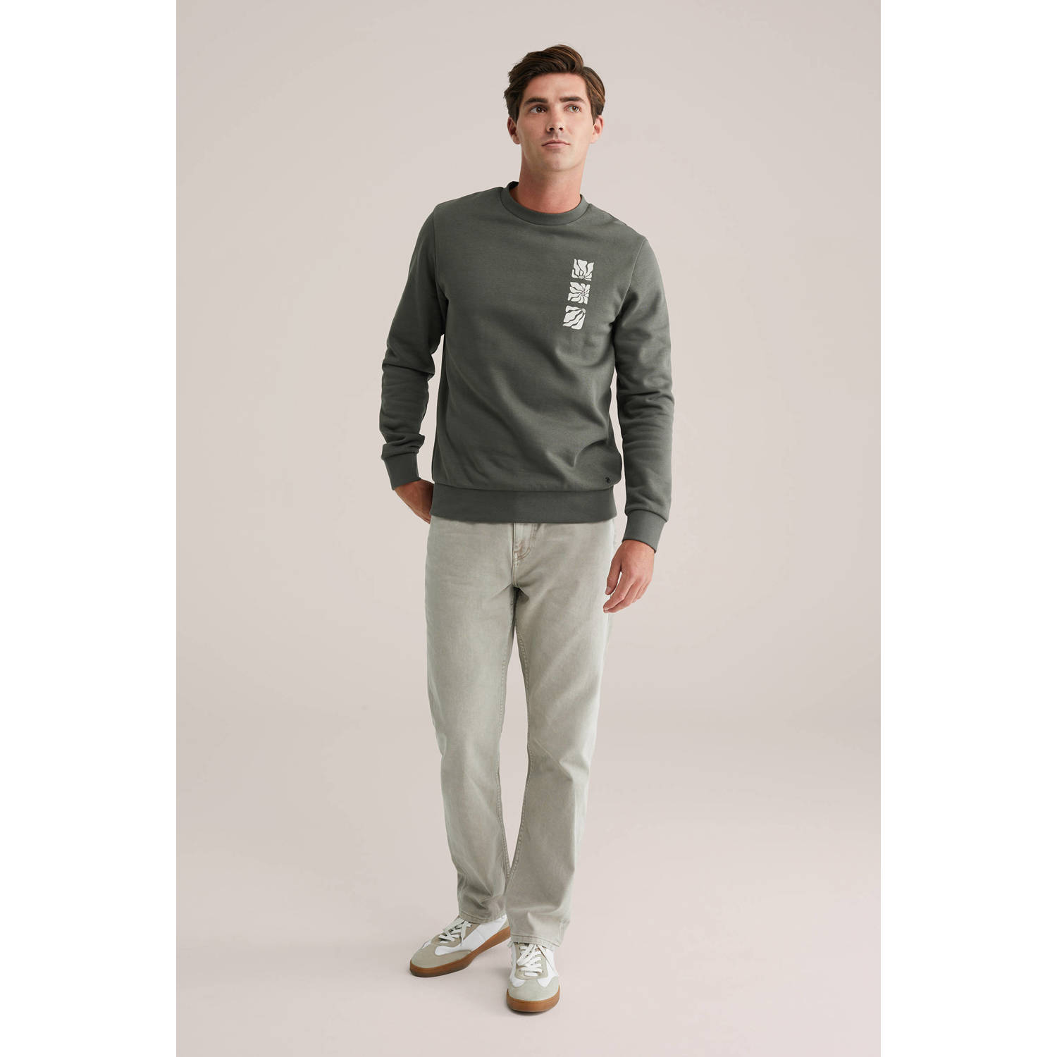 WE Fashion Blue Ridge regular fit jeans grey taupe