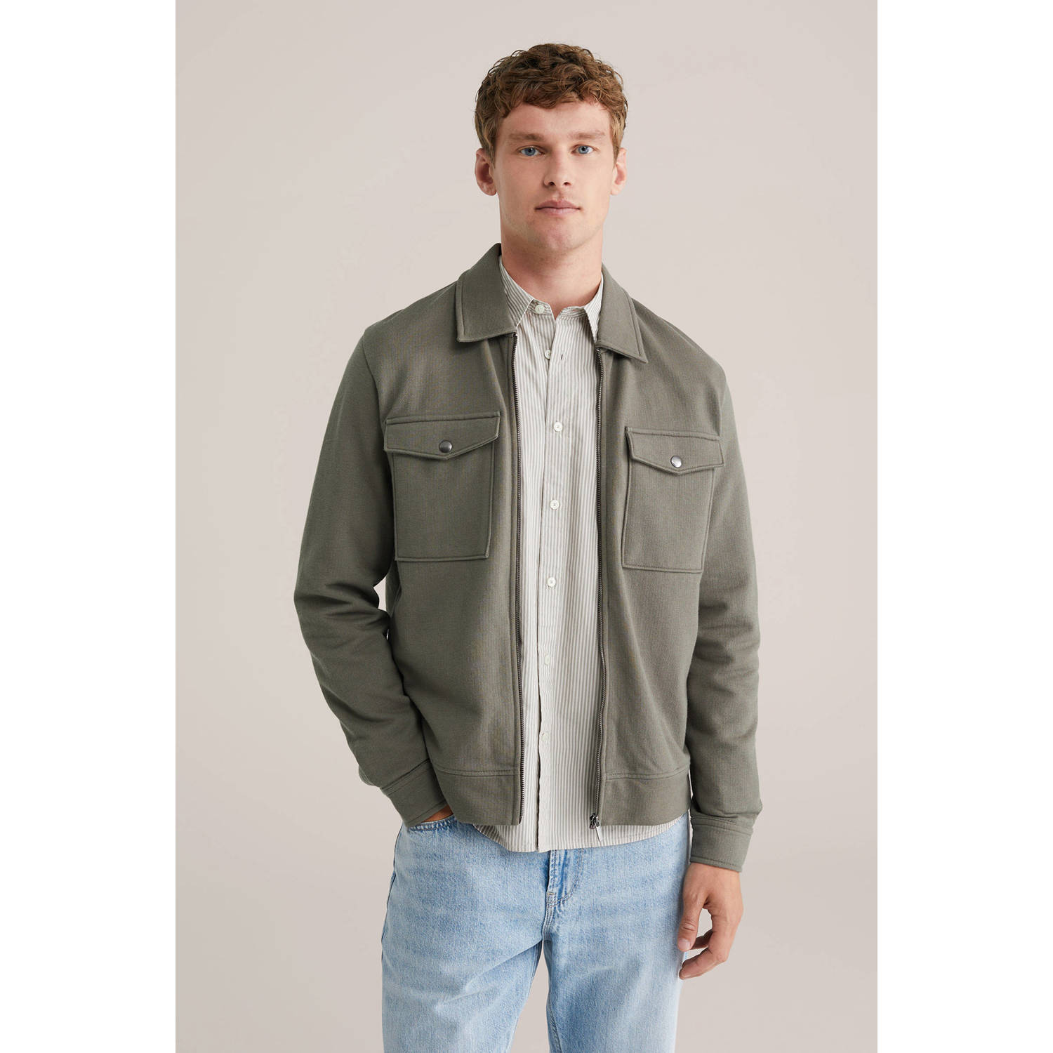 WE Fashion overshirt groen