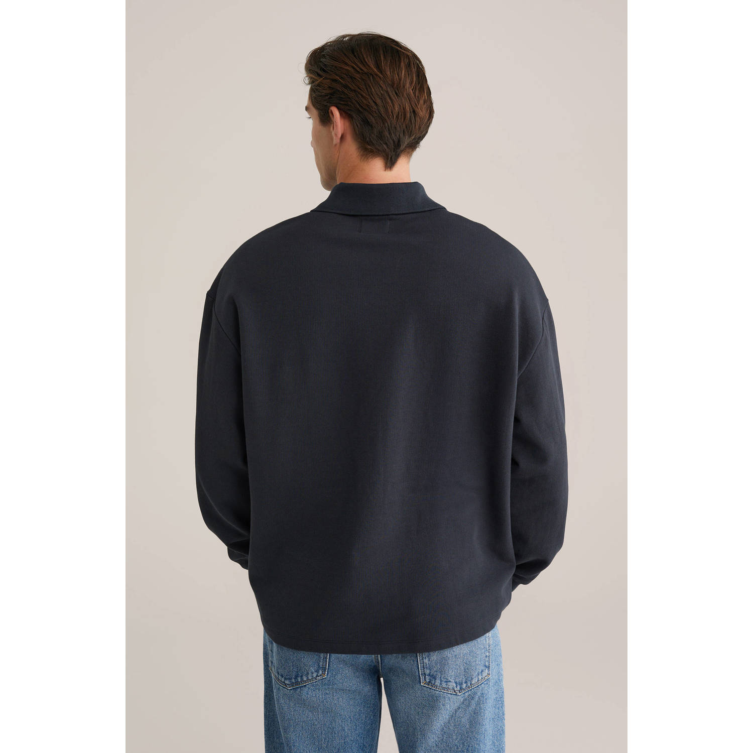 WE Fashion sweater donkerblauw