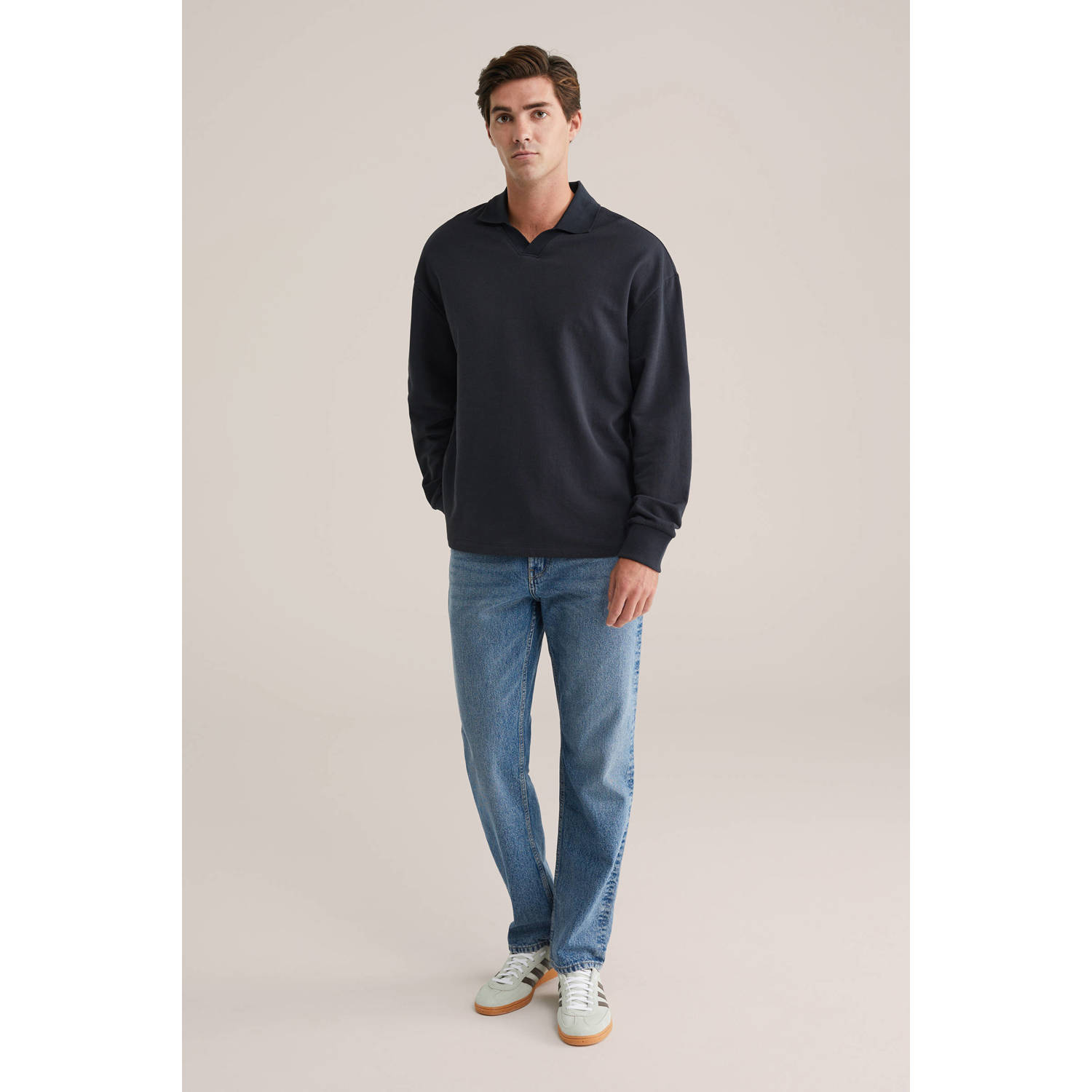 WE Fashion sweater donkerblauw