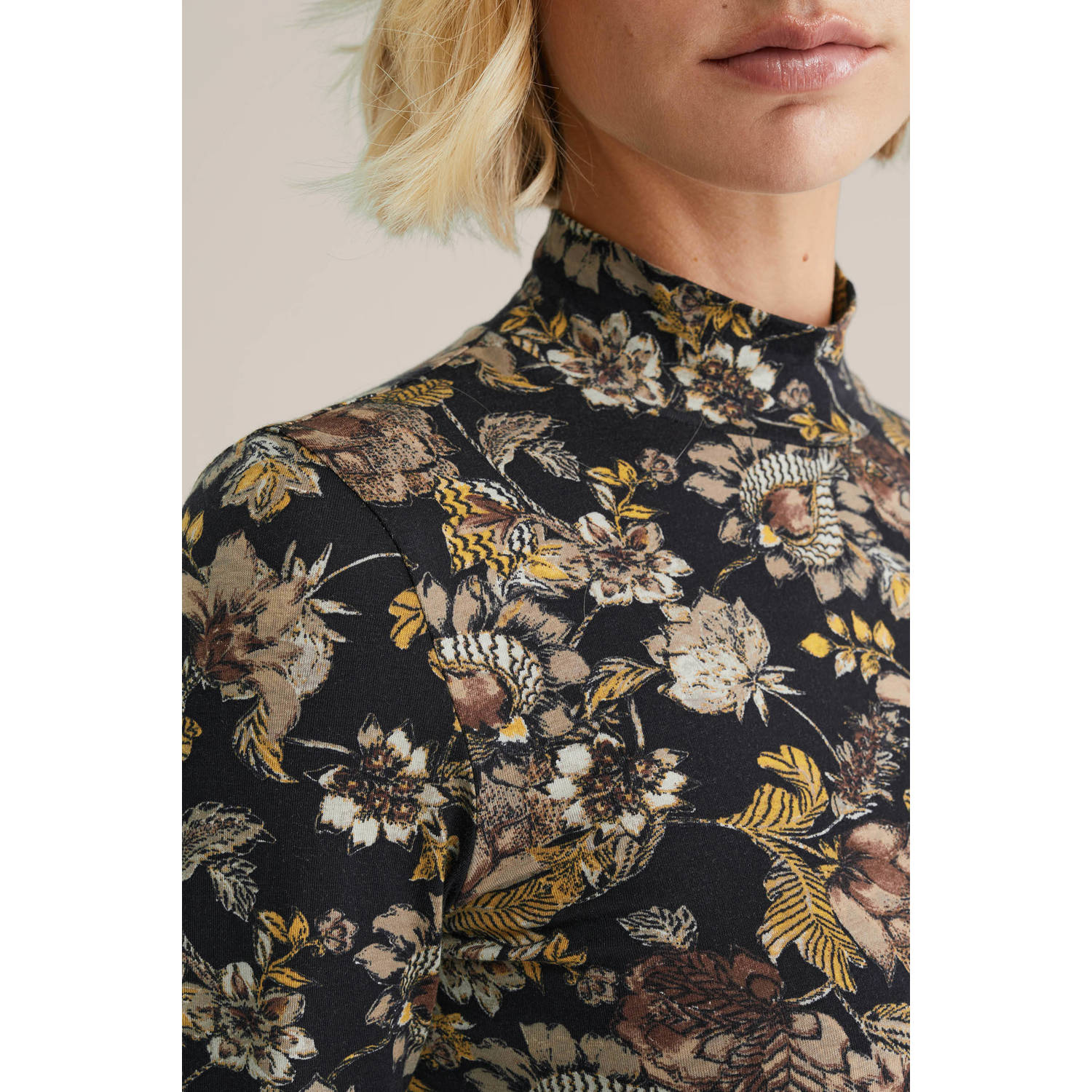 WE Fashion top multi zwart