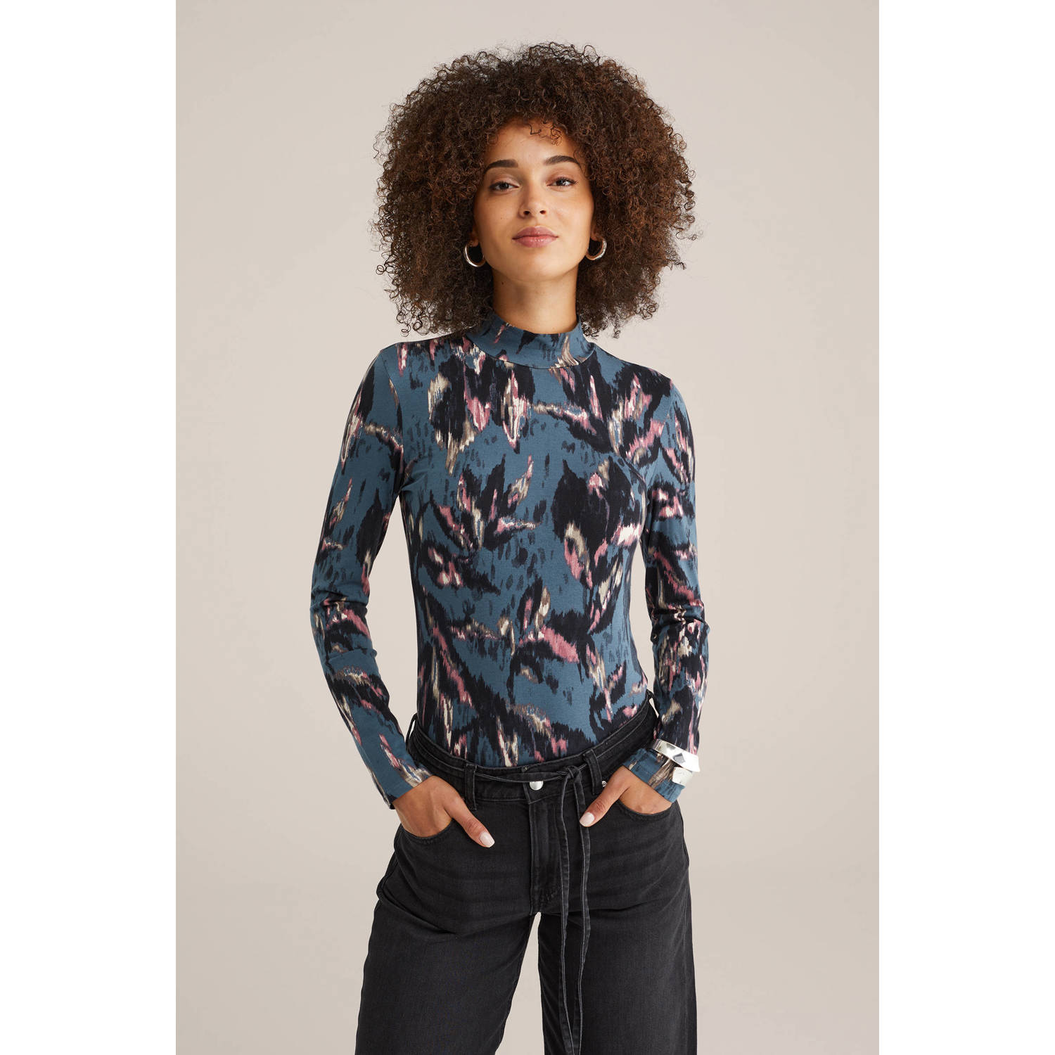 WE Fashion top grijsblauw