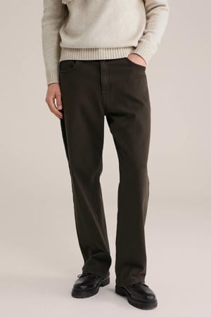 straight leg loose fit jeans dark roast