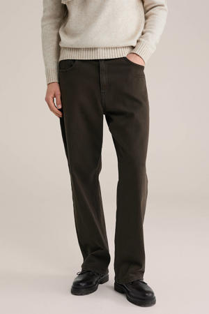 straight leg loose fit jeans dark roast