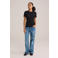 WE Fashion T-shirt geribbeld zwart