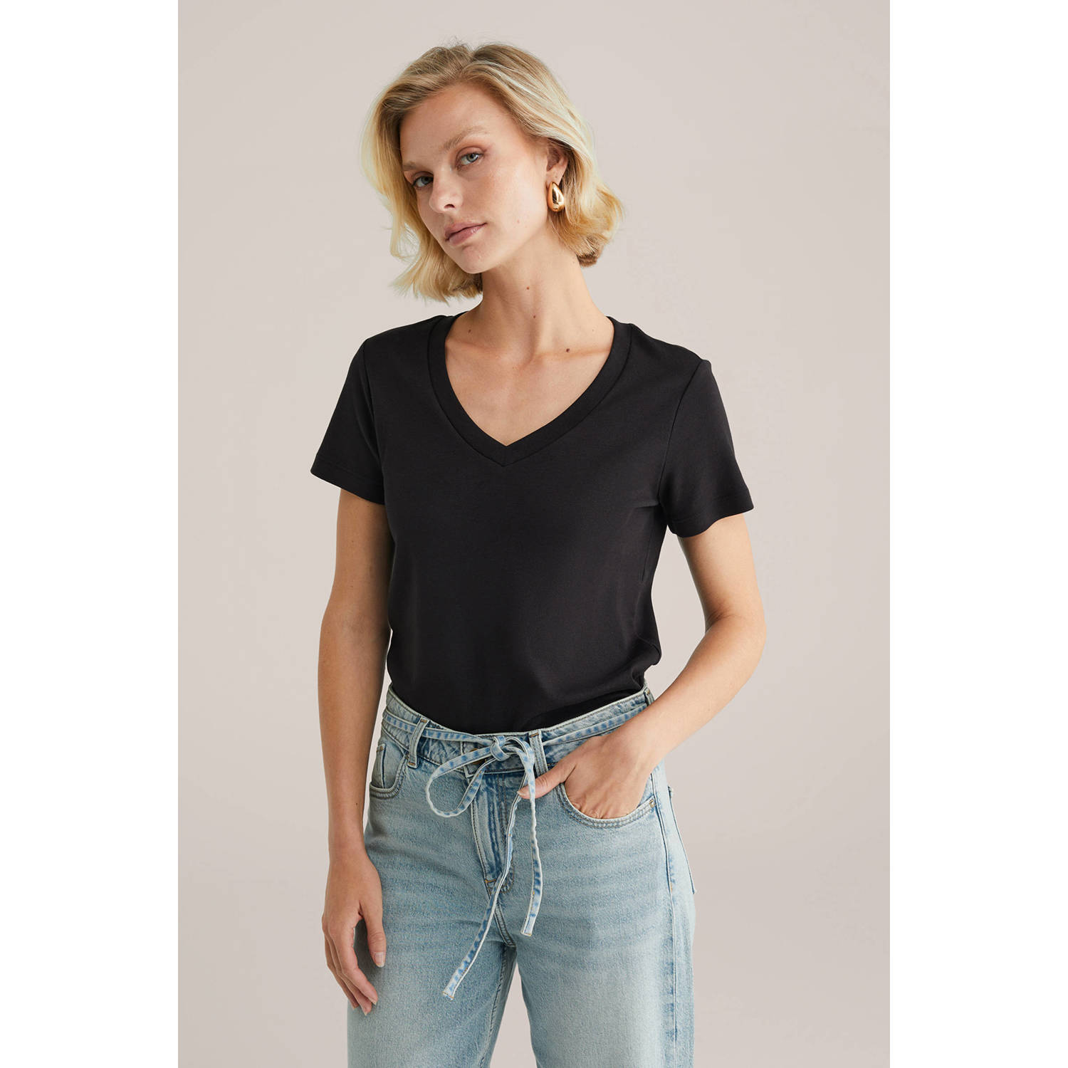 WE Fashion T-shirt zwart