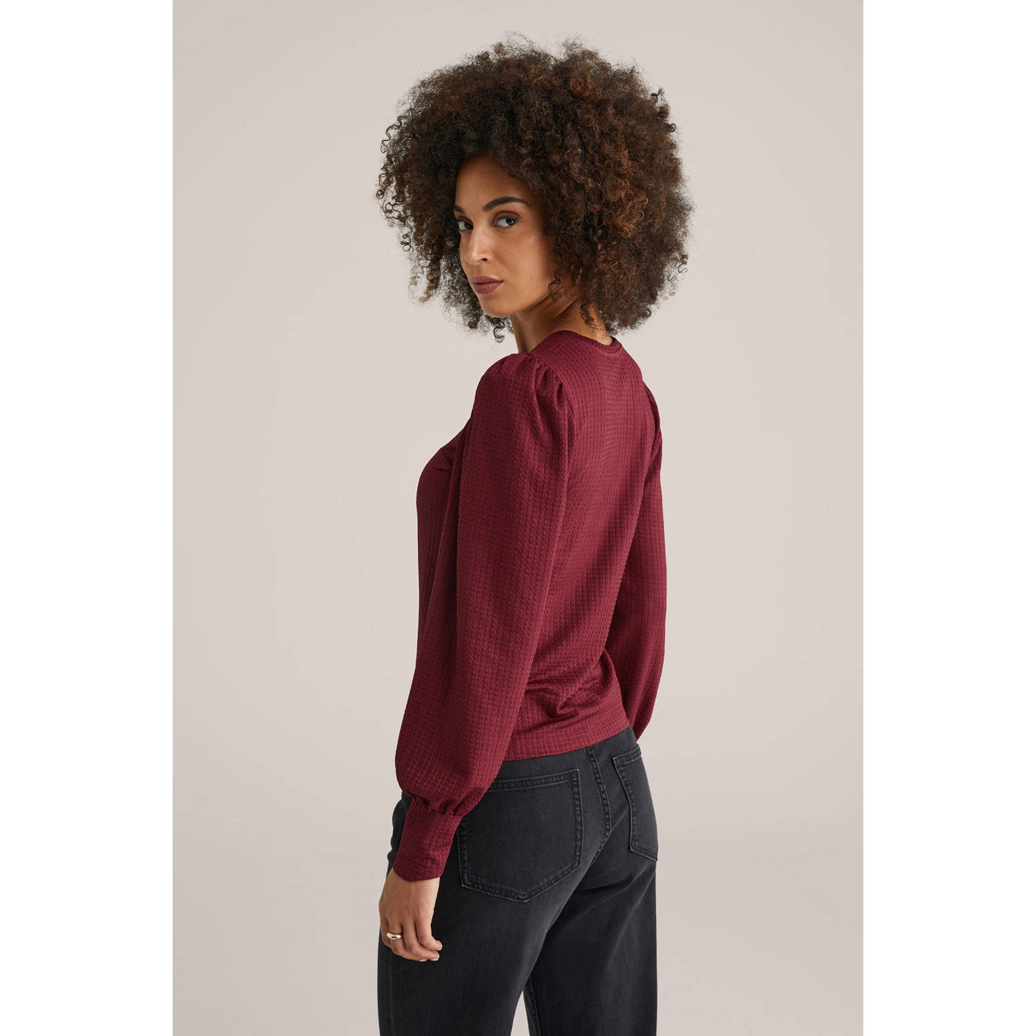 WE Fashion top donkerrood