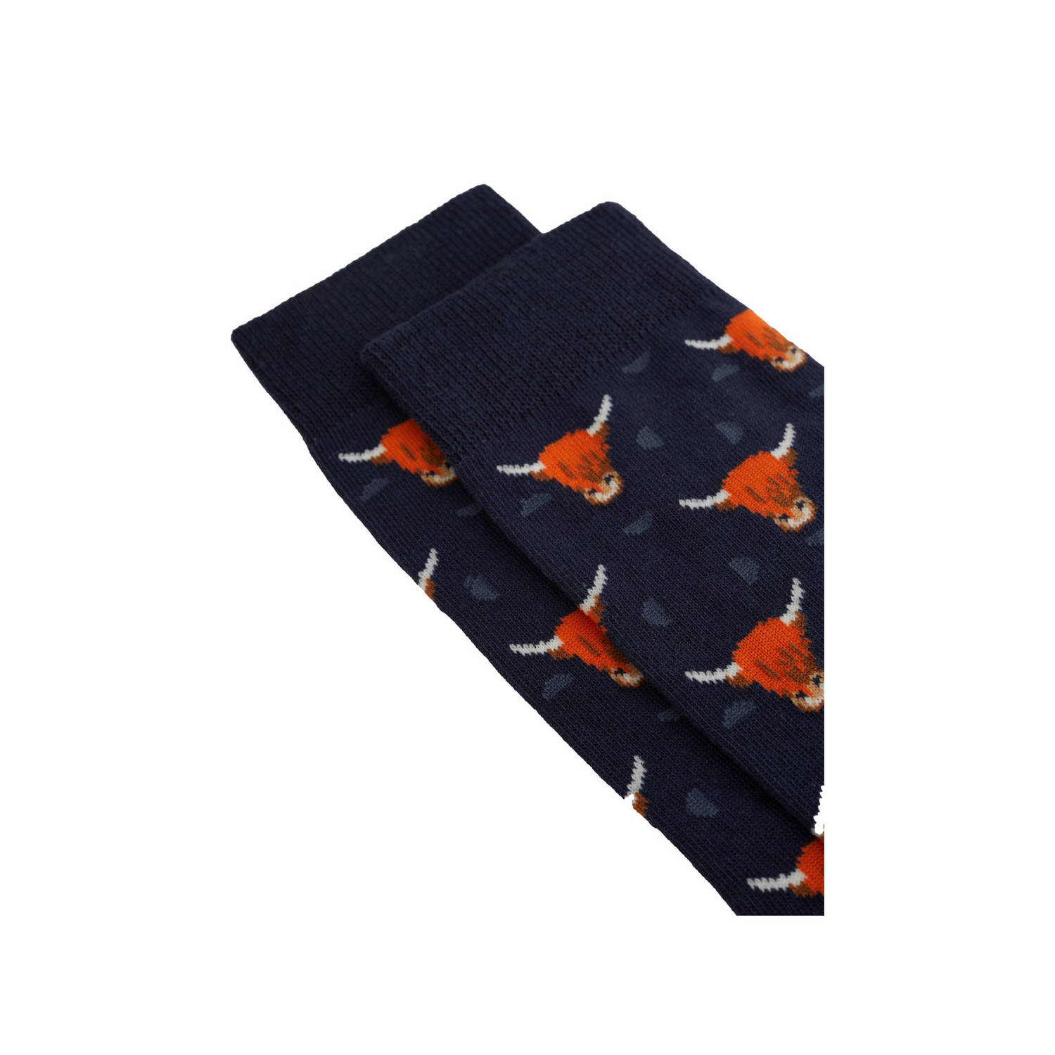 WE Fashion sokken met dierenprint donkerblauw