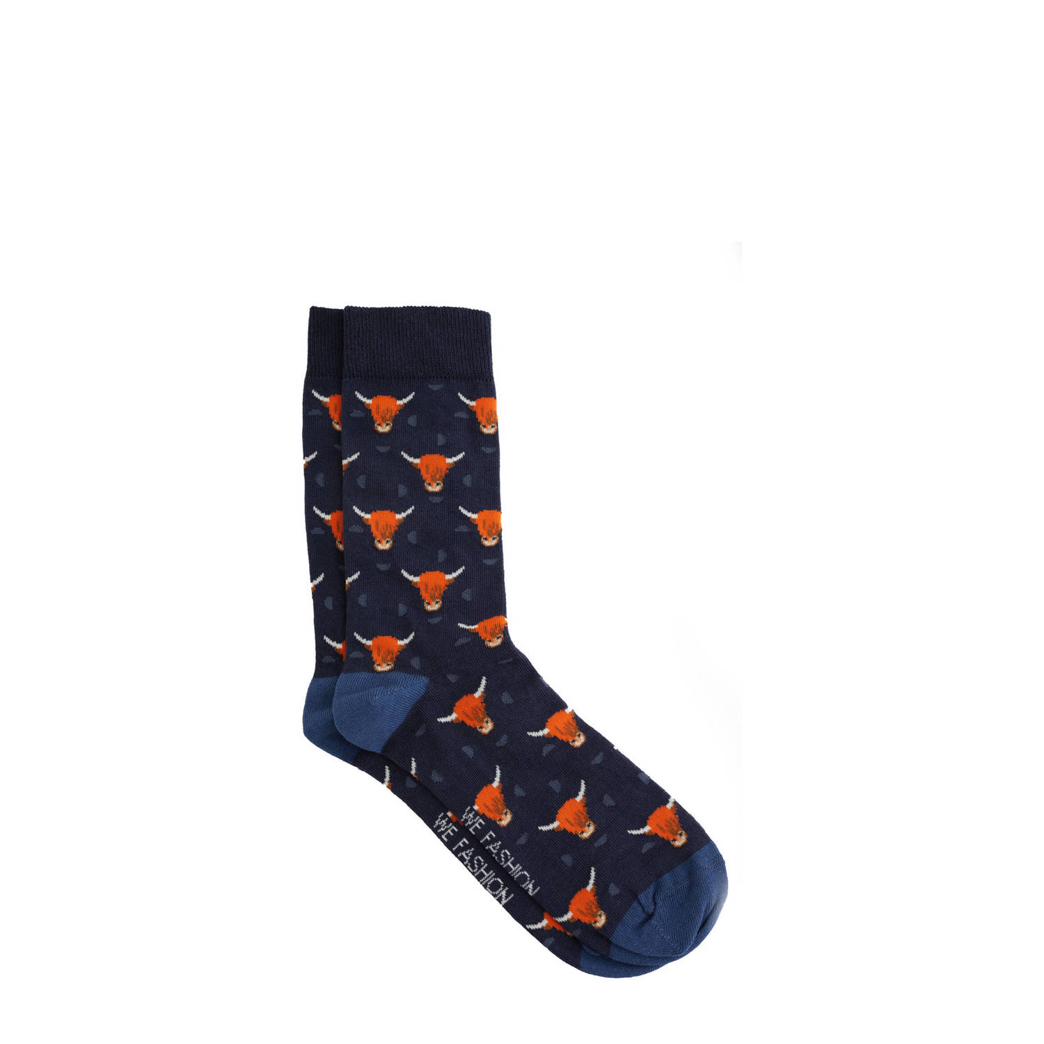 WE Fashion sokken met dierenprint donkerblauw