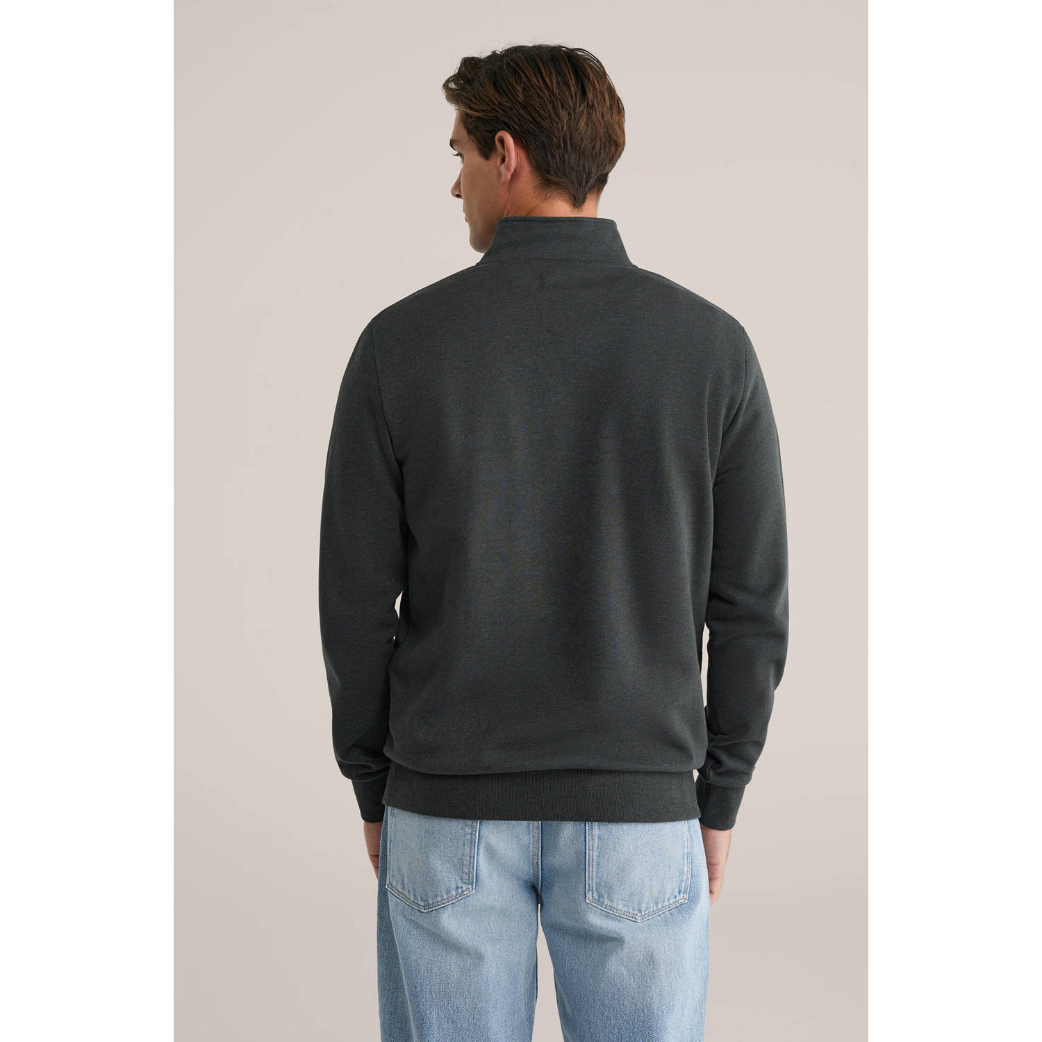 WE Fashion sweater donkergroen