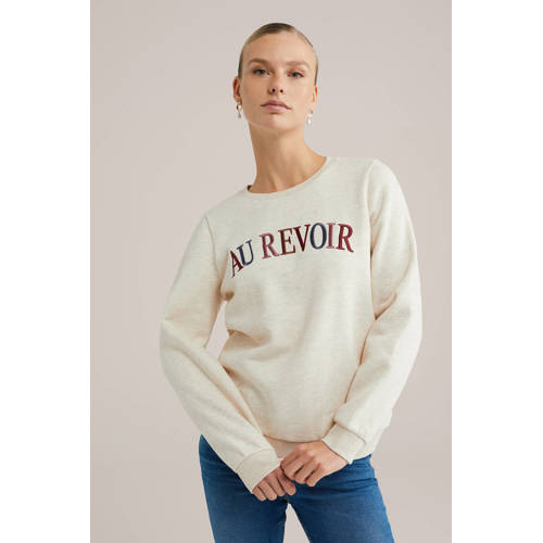 WE Fashion sweater ecru afbeelding