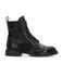 Manfield leren veterboots met studs zwart