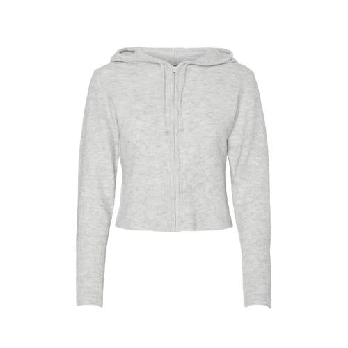 PIECES loungevest PCRUNNI met wol en capuchon lichtgrijs afbeelding
