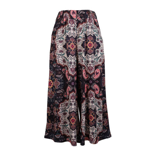Zoey wide leg high waist casual broek multi afbeelding