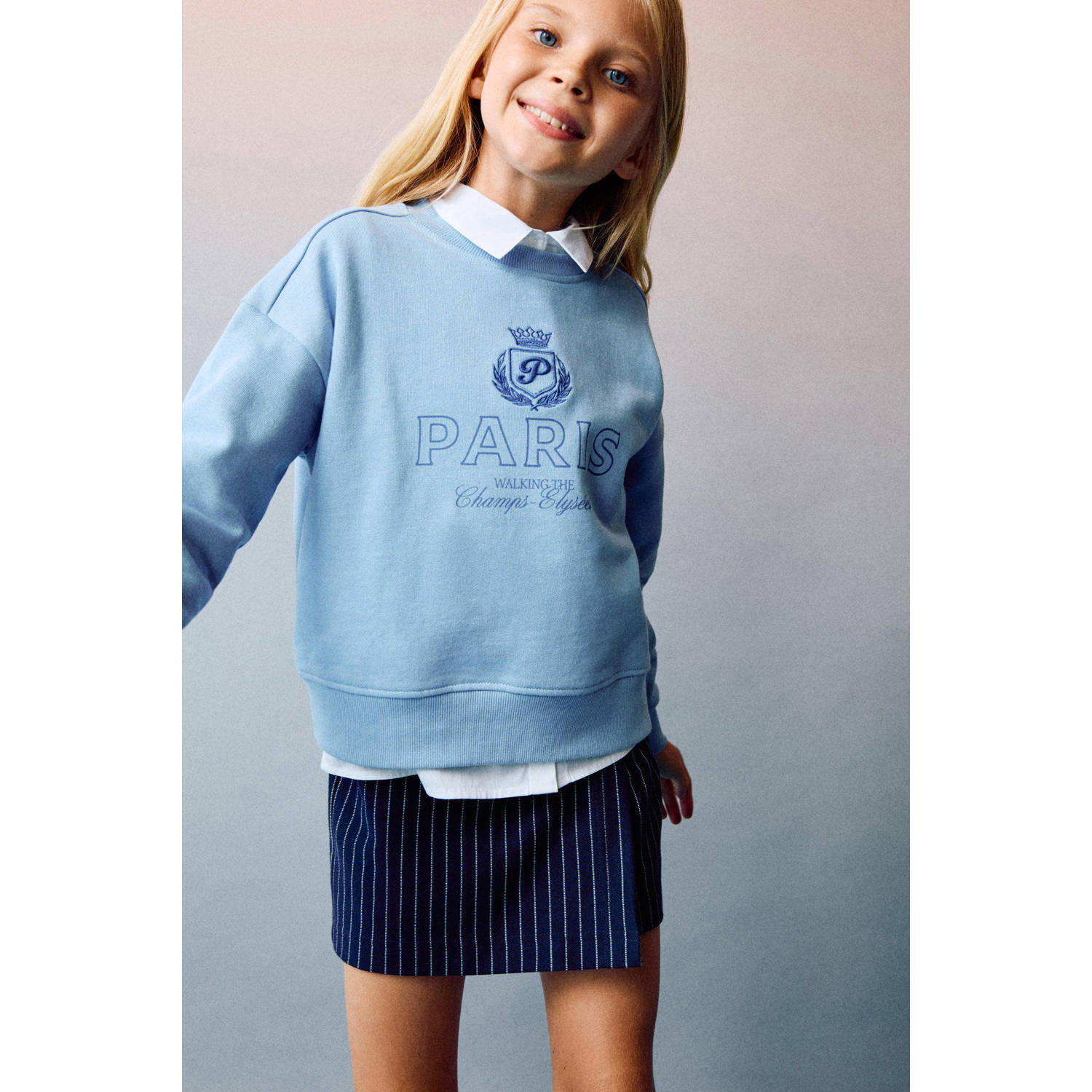 Mango Kids sweater lichtblauw