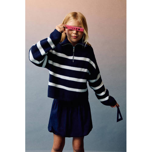 Mango Kids ballonrok donkerblauw afbeelding