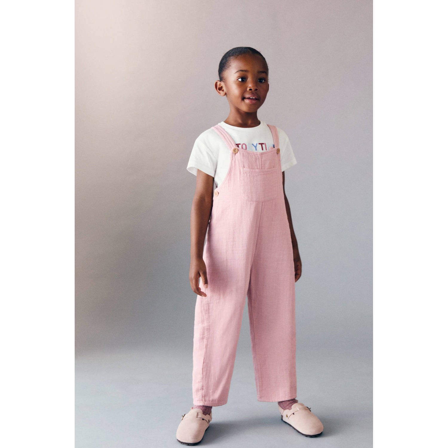Mango Kids tuinbroek roze