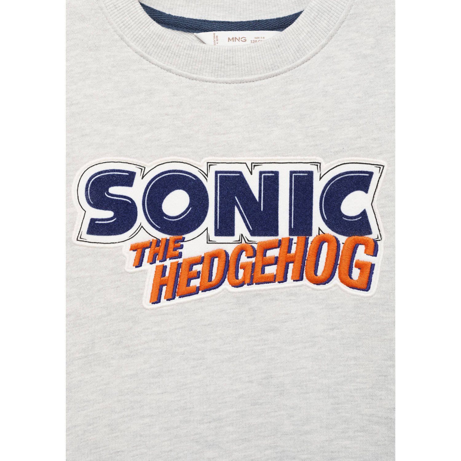 Mango Kids Sonic sweater grijs melange