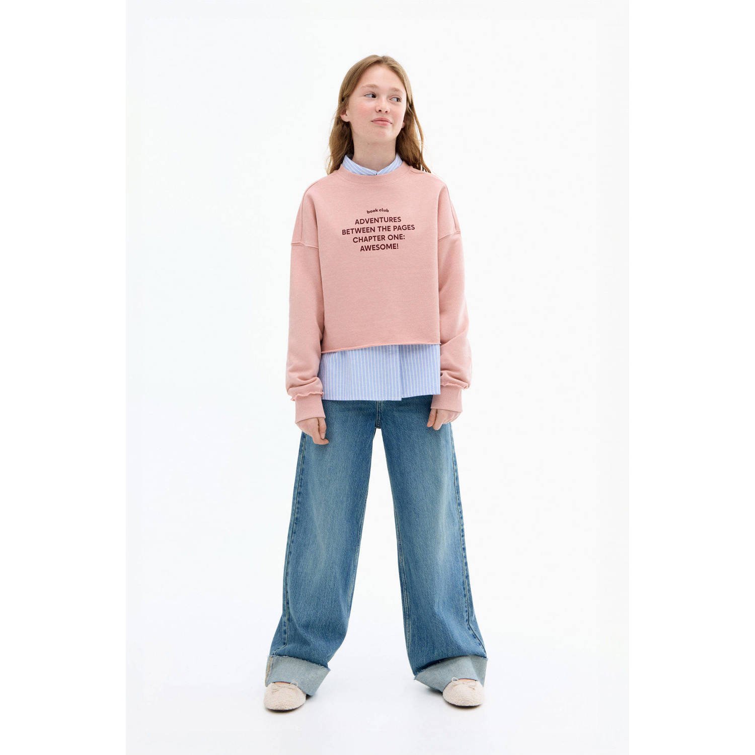 Mango Kids sweater roze