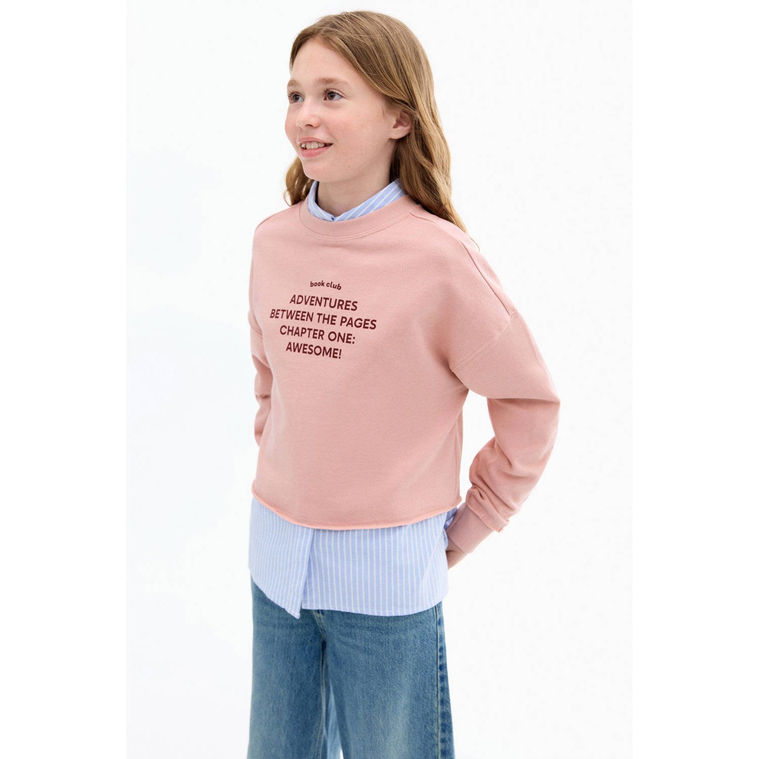 Mango Kids sweater roze