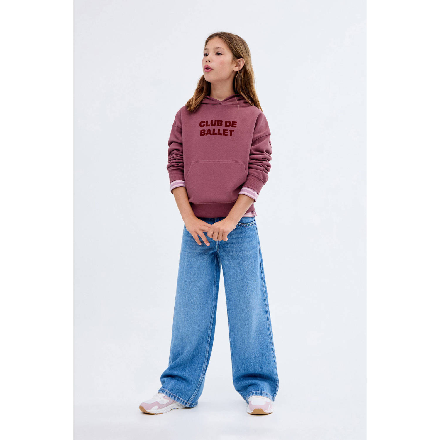 Mango Kids hoodie donkerrood