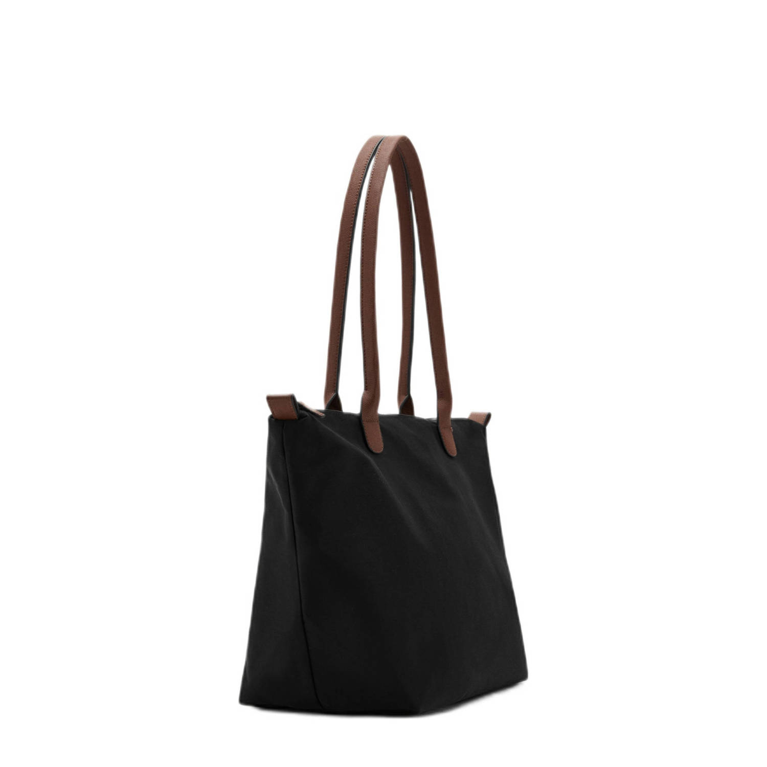 MANGO TEEN shopper zwart bruin