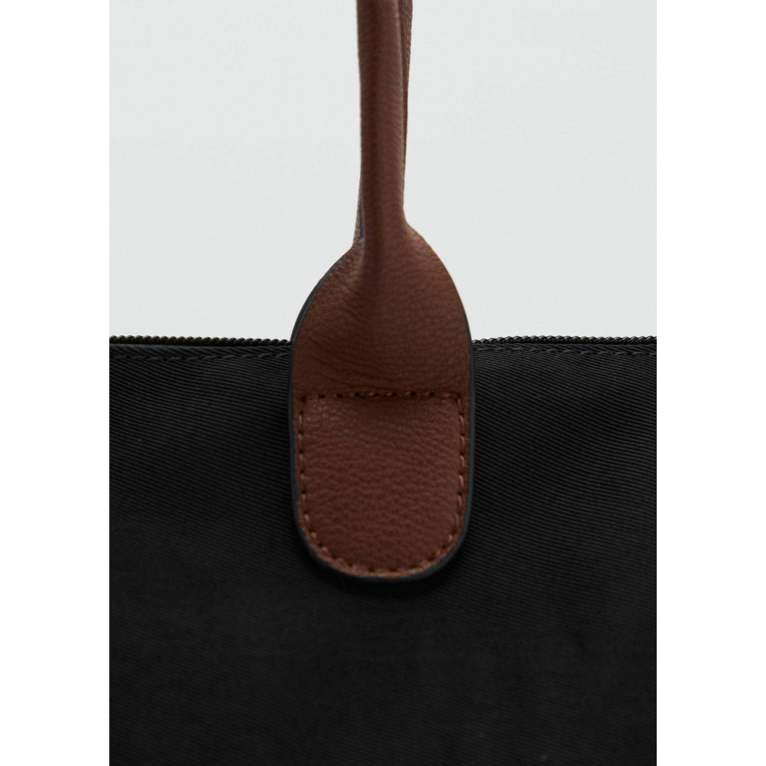 MANGO TEEN shopper zwart bruin