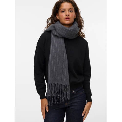 VERO MODA gestreepte sjaal VMFONDA grijs afbeelding