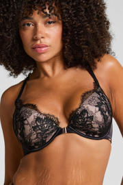 thumbnail: Hunkemöller Noir voorgevormde beugelbh Cynthia met voorsluiting zwart