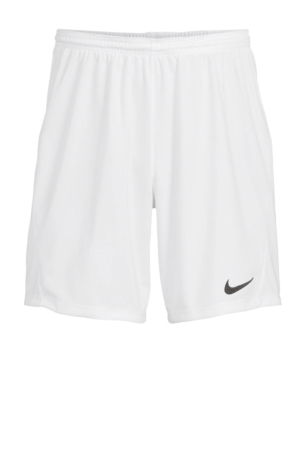 Witte heren Nike sportshort van polyester met slim fit en elastische tailleband met koord