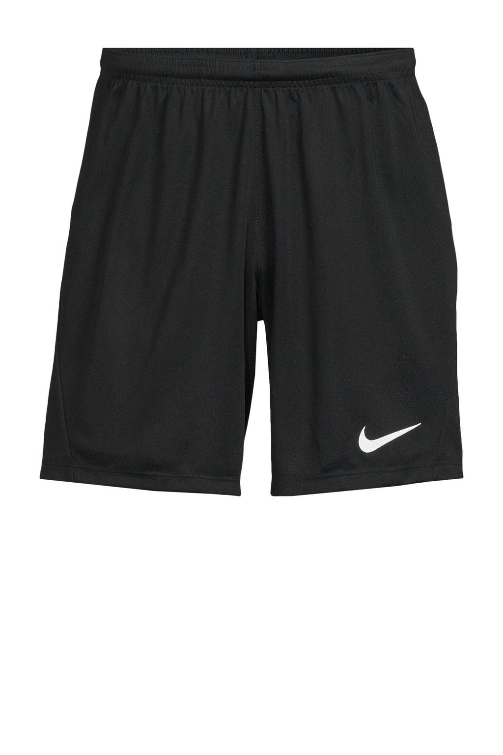 Zwarte heren Nike sportshort van polyester met slim fit en elastische tailleband met koord