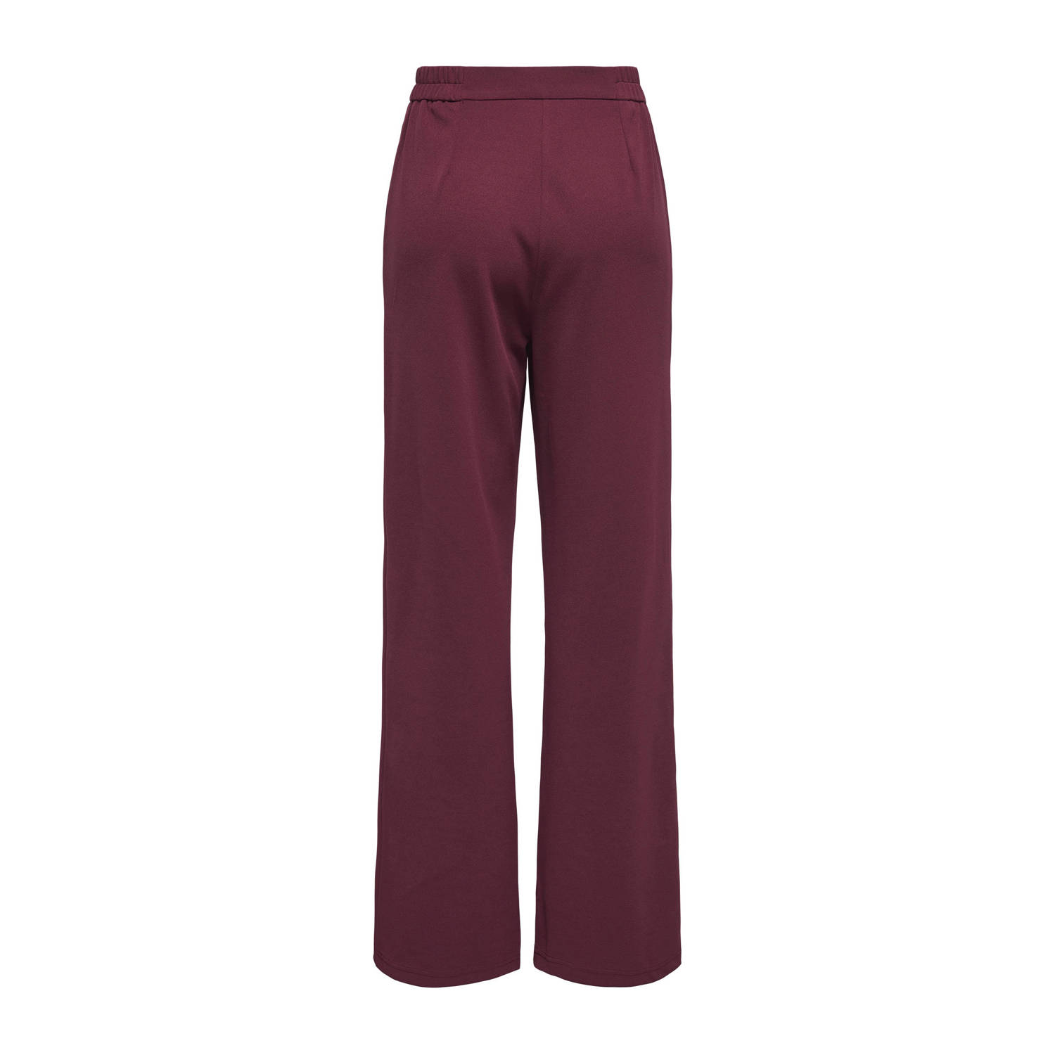 ONLY straight high waist broek donkerrood