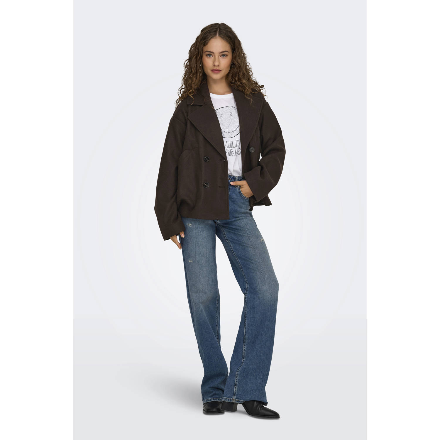 ONLY trenchcoat zwart