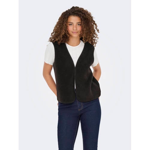 ONLY teddy gilet donkerbruin afbeelding