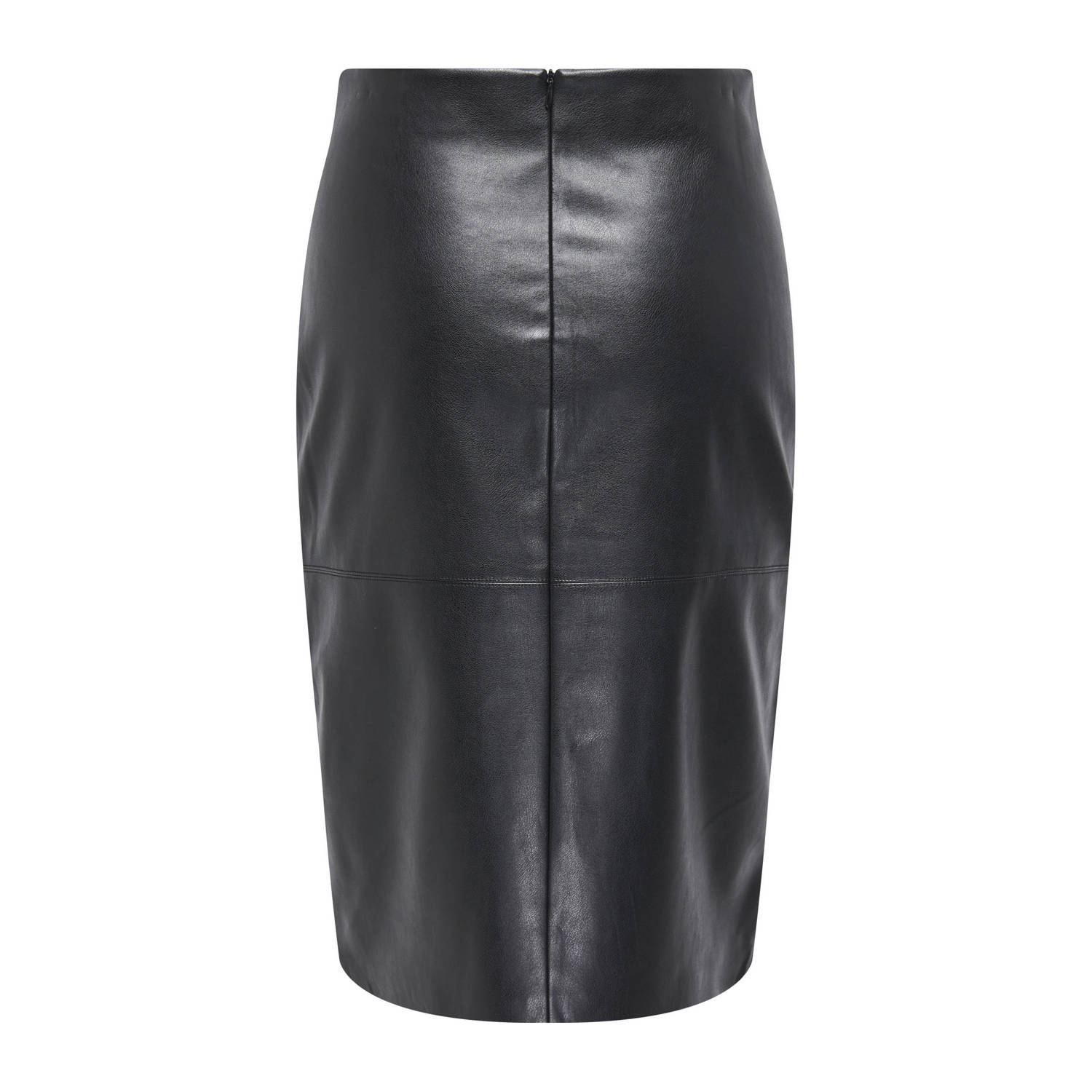 ONLY imitatieleren rok zwart