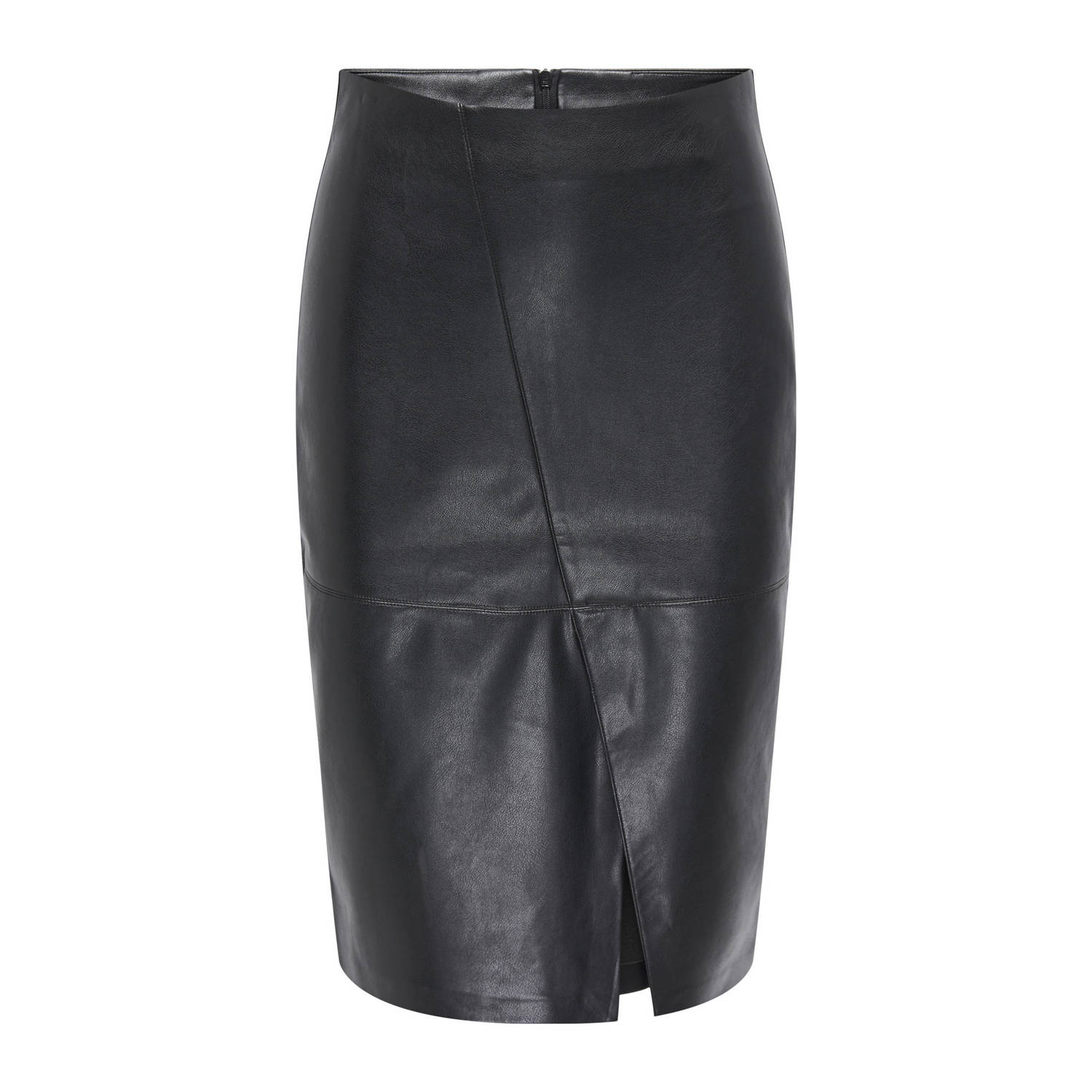 ONLY imitatieleren rok zwart