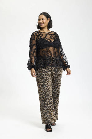 high waist straight leg jeans bruin
