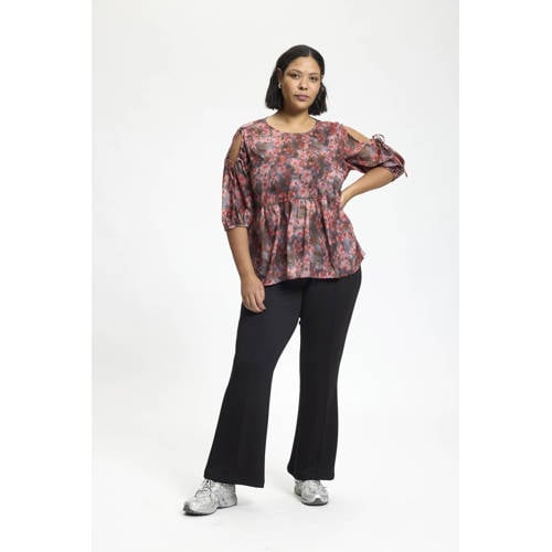 Anyday bootcut regular waist broek zwart afbeelding
