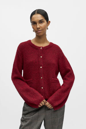 cardigan rood gebreid