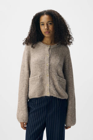 cardigan beige gebreid