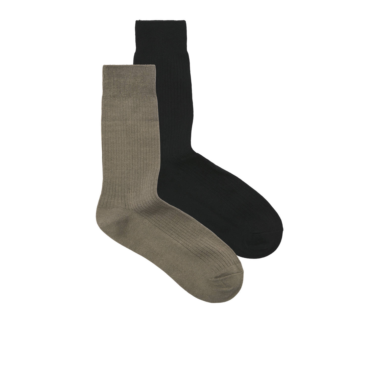 JACK & JONES sokken JAC PREMIUM set van 2 zwart bruin