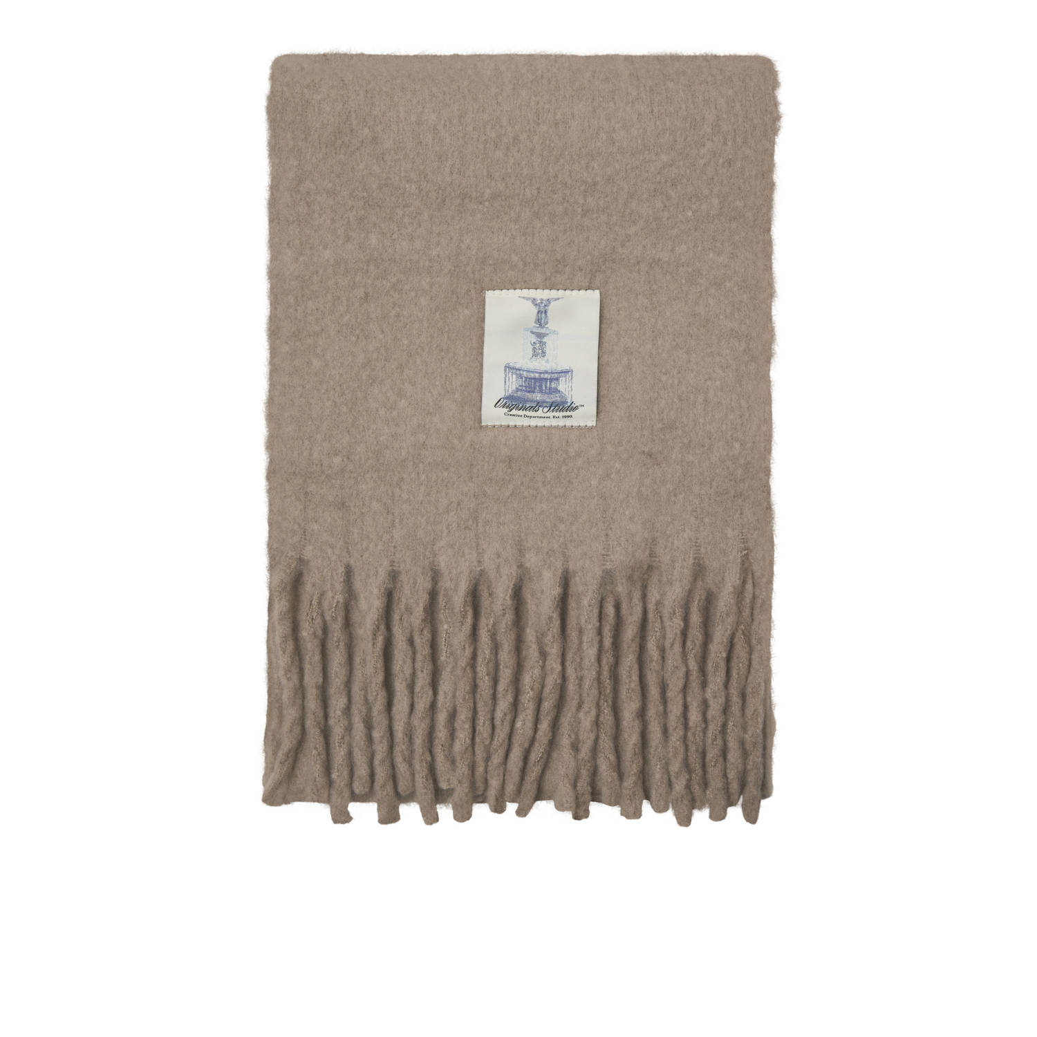 JACK & JONES sjaal met franjes JACNORREBRO bruin