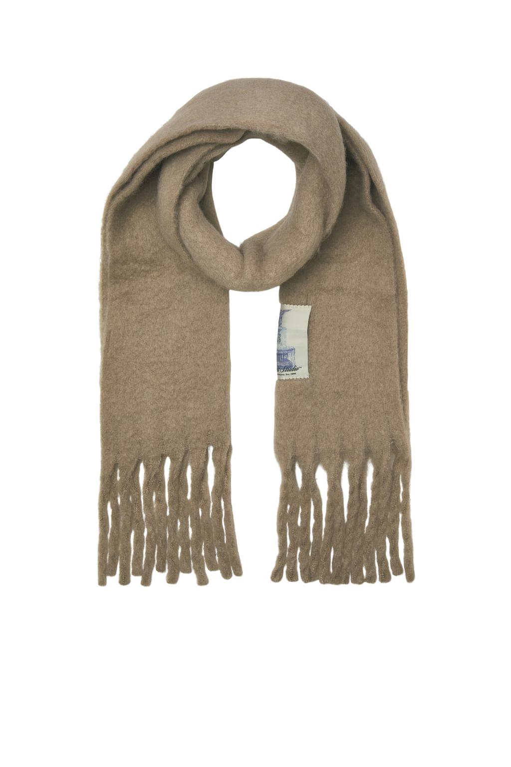 JACK & JONES sjaal met franjes JACNORREBRO bruin