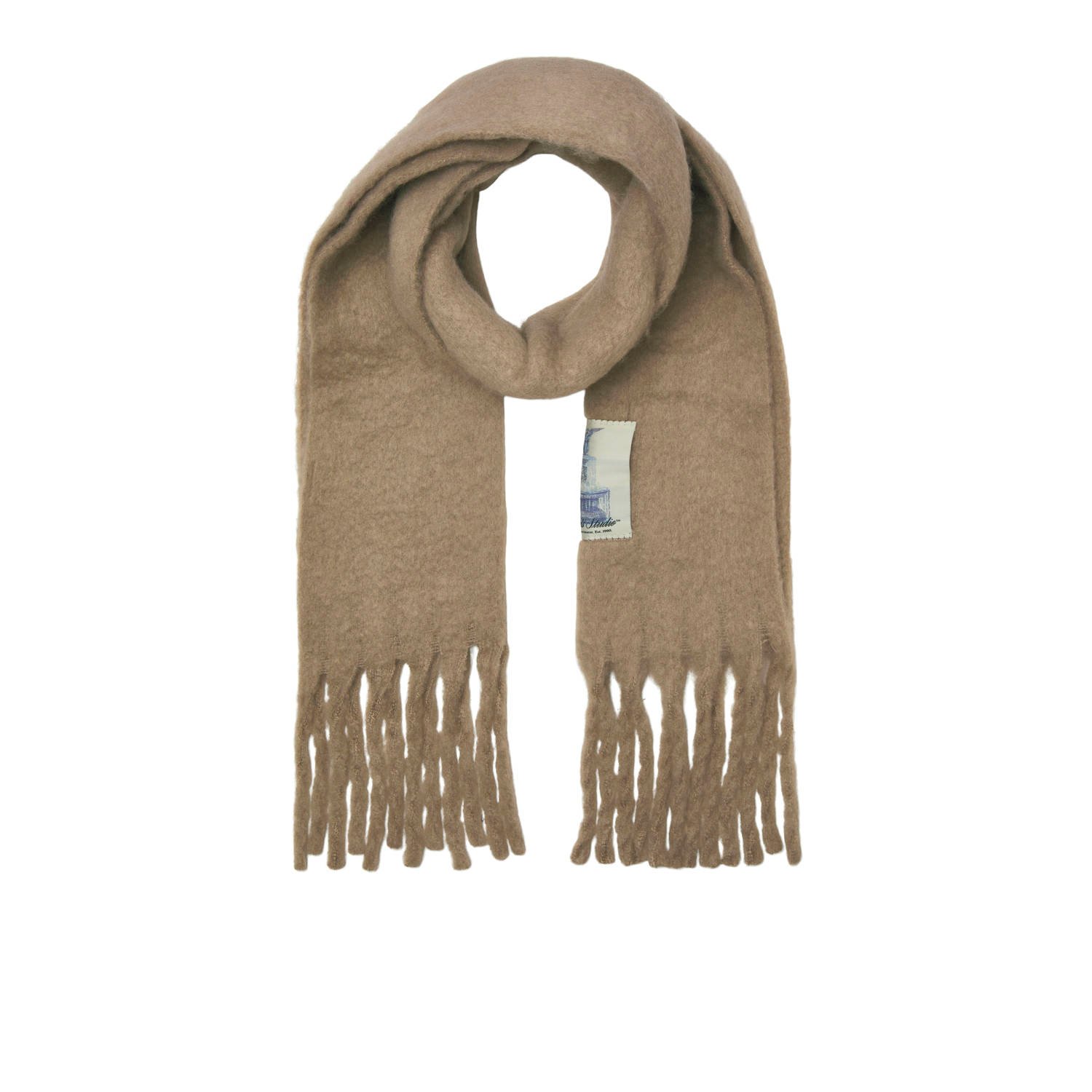 JACK & JONES sjaal met franjes JACNORREBRO bruin