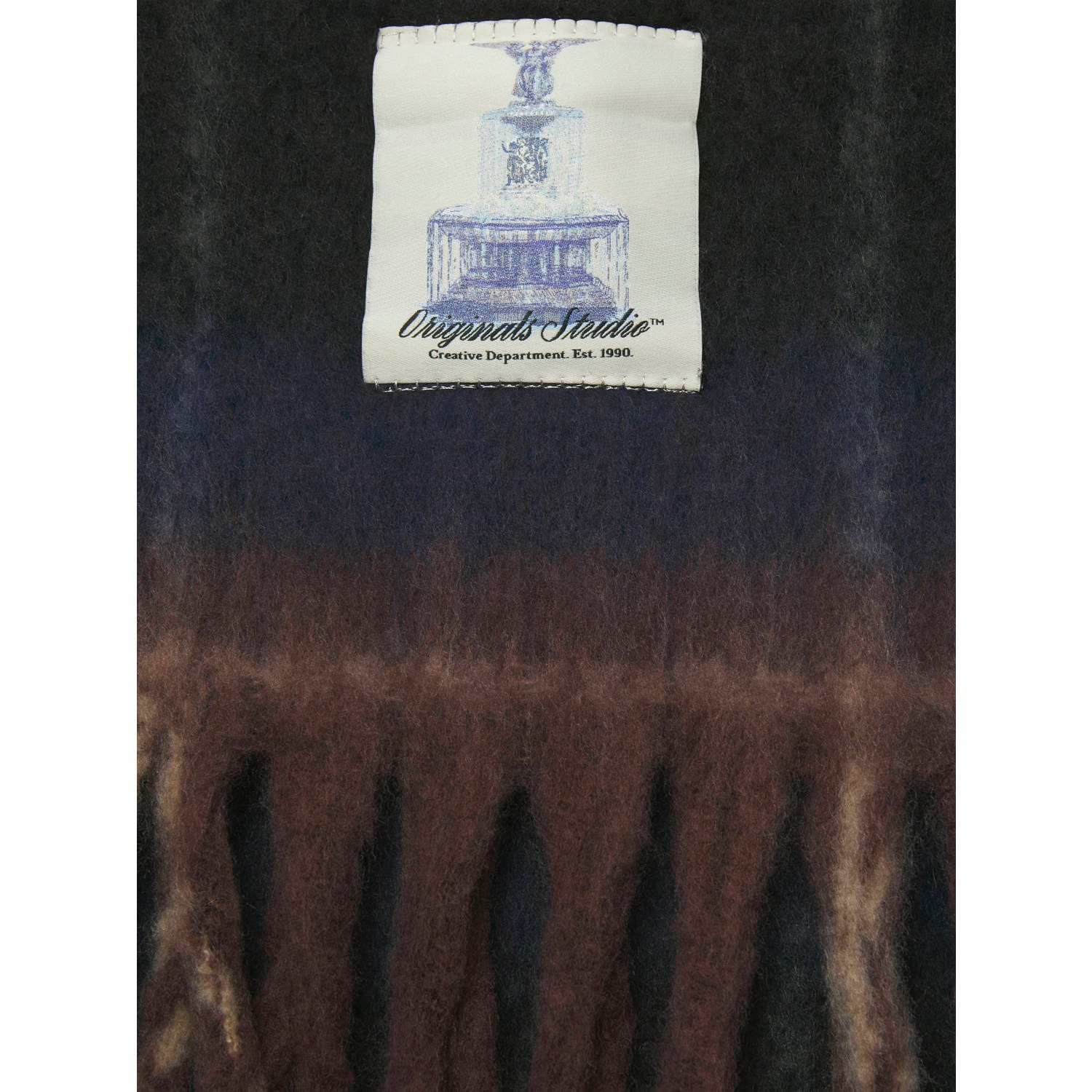 JACK & JONES sjaal met franjes JACNORREBRO donkerblauw