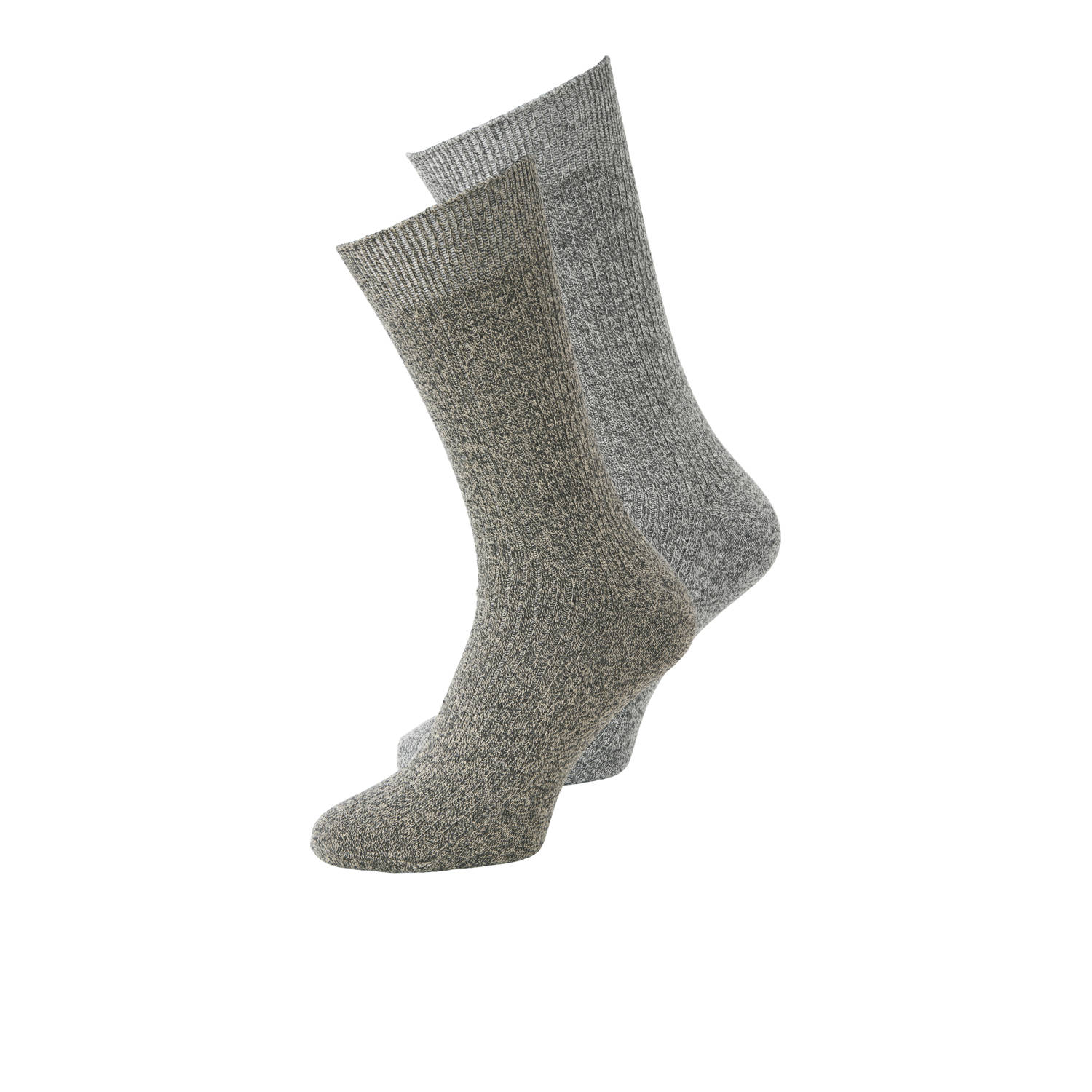 JACK & JONES sokken JAC PREMIUM set van 2 grijsgroen