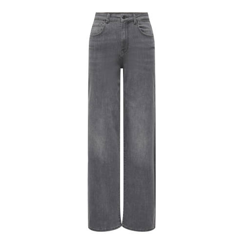 ONLY high waist wide leg jeans grey denim afbeelding