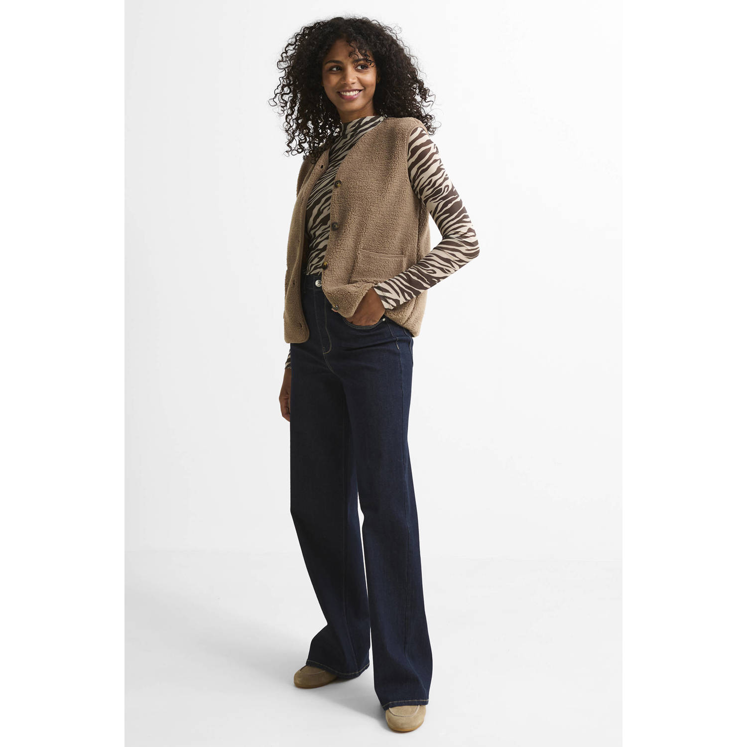 ONLY high waist wide leg jeans