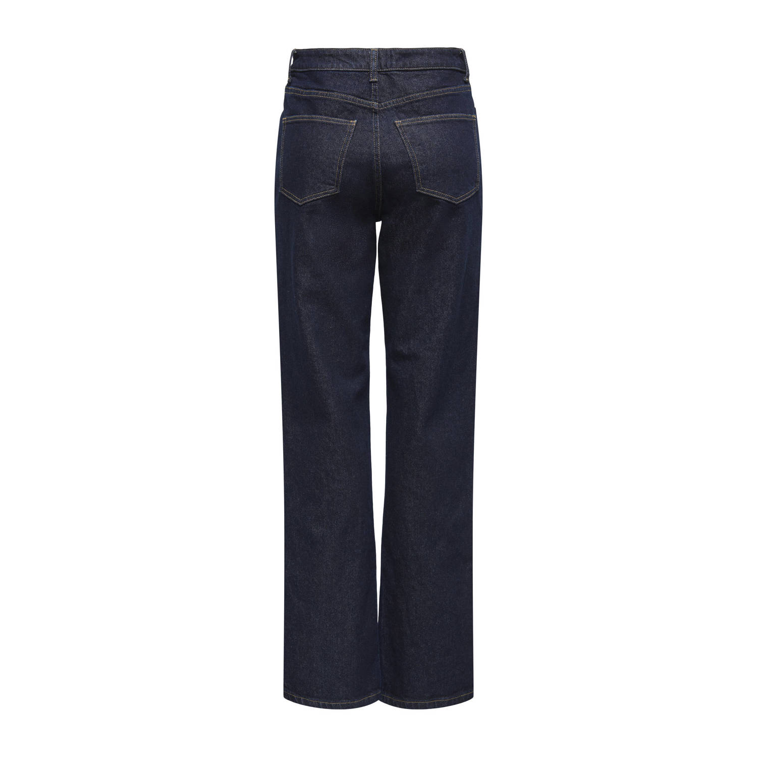 ONLY high waist straight leg jeans dark blue denim